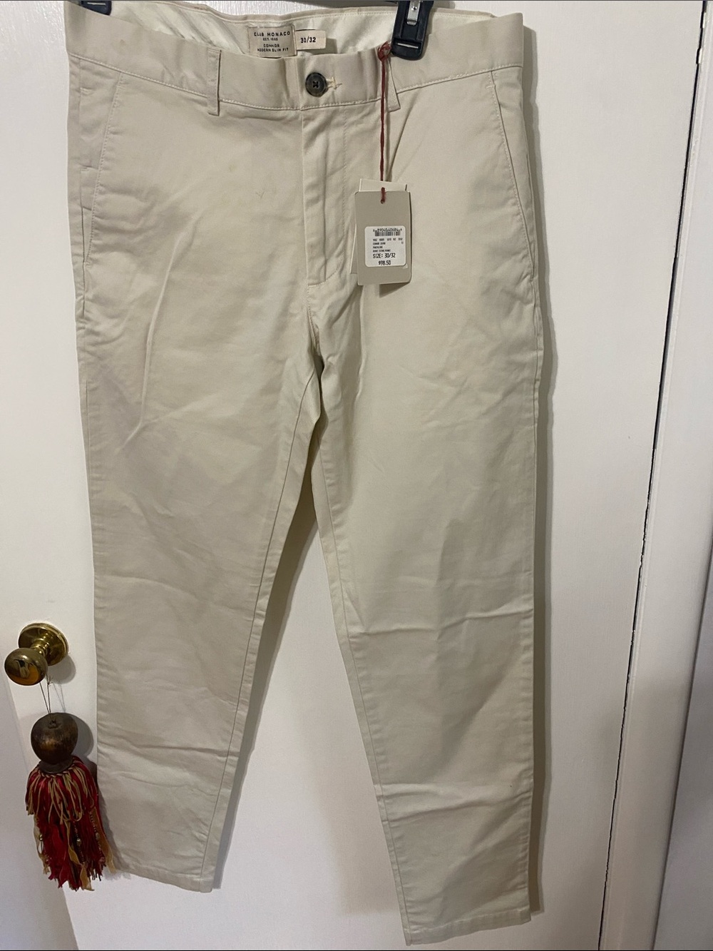 Club Monaco Cream Chinos